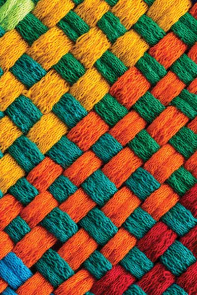 colorful fabric weave